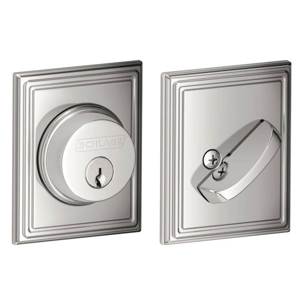 Schlage Addison Handleset with Single Cylinder Deadbolt and Latitude
